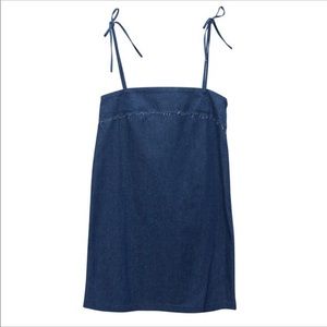 Side Party Denim Tie Dress